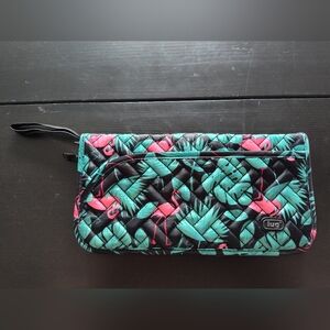 lug Tango travel wallet in Flamingo black